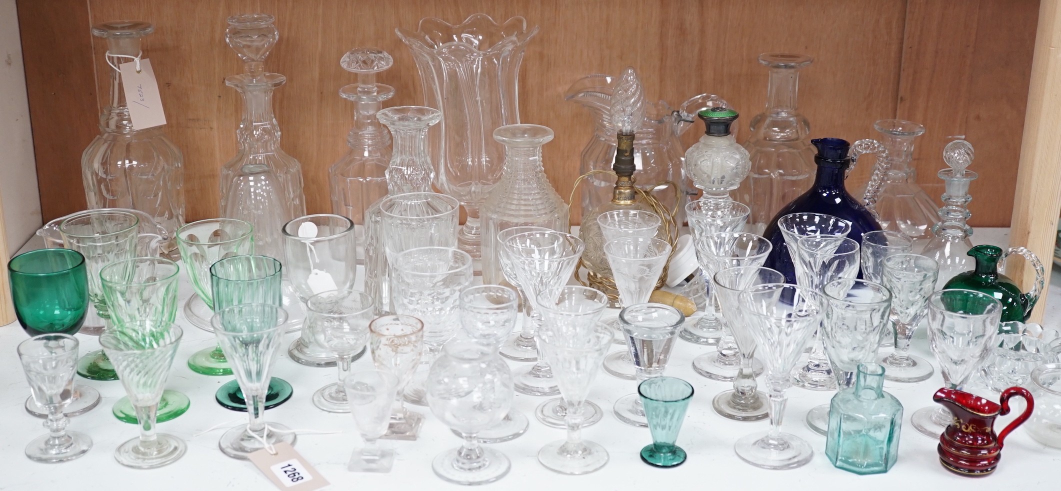 A mixed collection of 18th and 19th century glassware